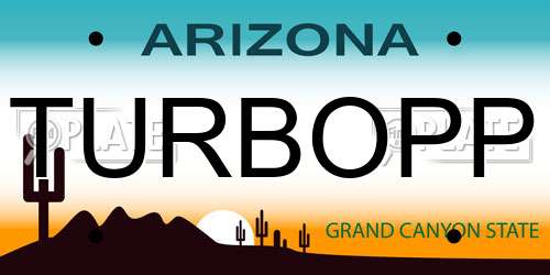 TURBOPP Arizona License Plate