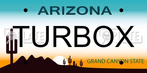 TURBOX Arizona License Plate