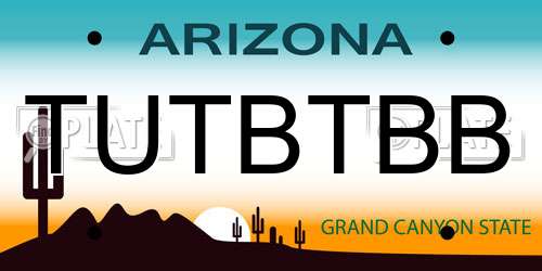 TUTBTBB Arizona License Plate