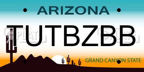 TUTBZBB Arizona License Plate