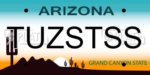 TUZSTSS Arizona License Plate