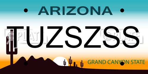 TUZSZSS Arizona License Plate