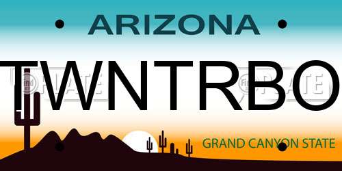 TWNTRBO Arizona License Plate