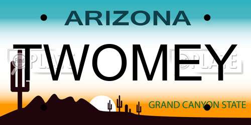 TWOMEY Arizona License Plate