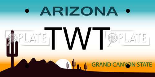 TWT Arizona License Plate