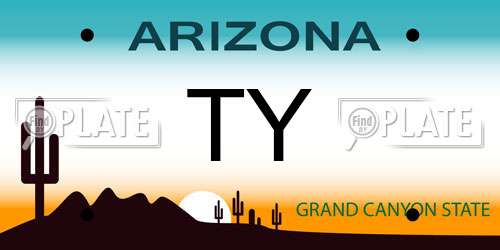 TY Arizona License Plate