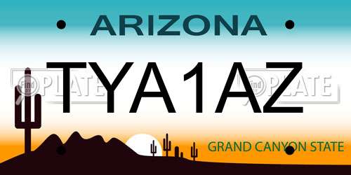 TYA1AZ Arizona License Plate