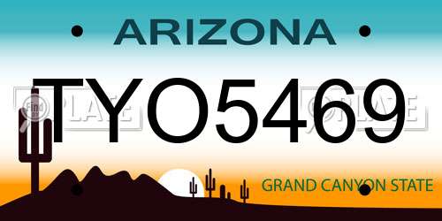 TYO5469 Arizona License Plate