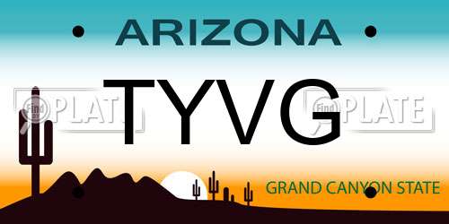 TYVG Arizona License Plate