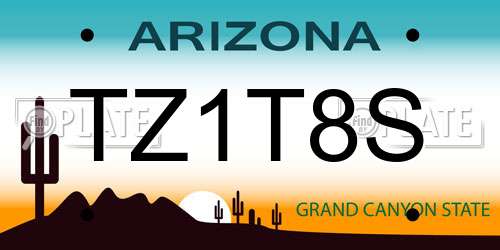 TZ1T8S Arizona License Plate