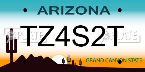 TZ4S2T Arizona License Plate