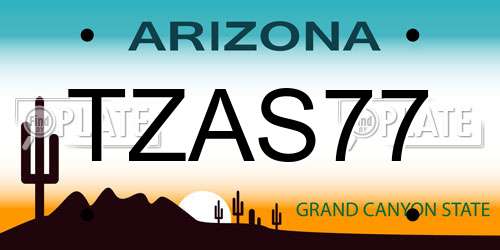 TZAS77 Arizona License Plate