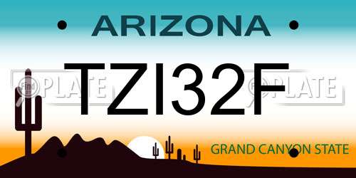 TZI32F Arizona License Plate