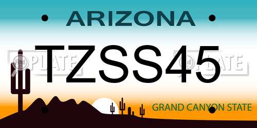 TZSS45 Arizona License Plate