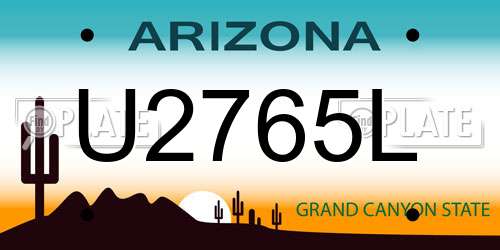 U2765L Arizona License Plate