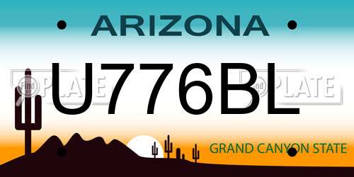 U776BL Arizona License Plate