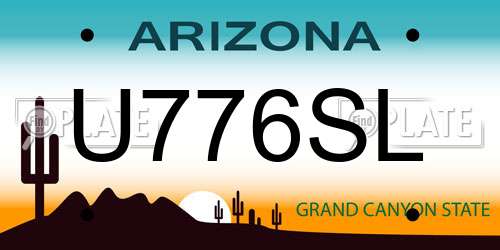 U776SL Arizona License Plate