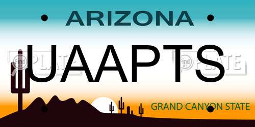 UAAPTS Arizona License Plate