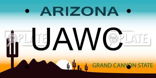 UAWC Arizona License Plate