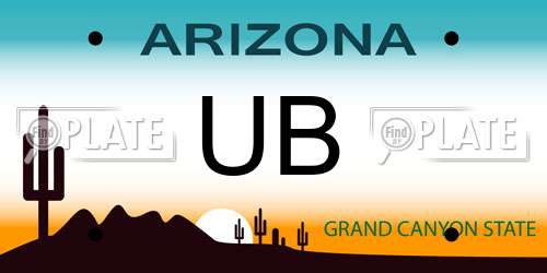 UB Arizona License Plate
