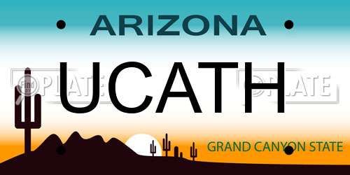 UCATH Arizona License Plate
