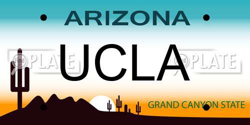 UCLA Arizona License Plate