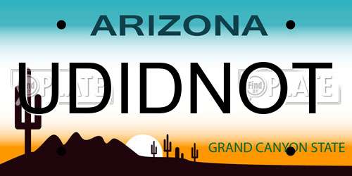 UDIDNOT Arizona License Plate
