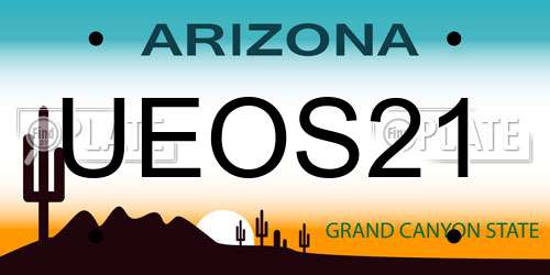 UEOS21 Arizona License Plate