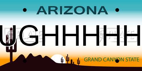UGHHHHH Arizona License Plate