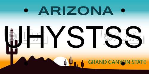 UHYSTSS Arizona License Plate