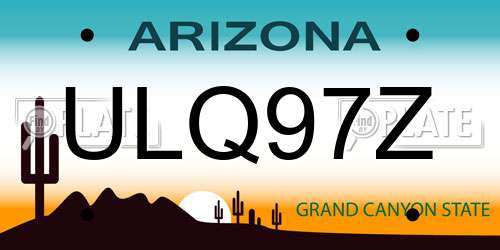 ULQ97Z Arizona License Plate