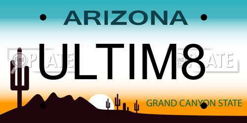 ULTIM8 Arizona License Plate