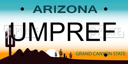 UMPREF Arizona License Plate