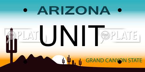 UNIT Arizona License Plate