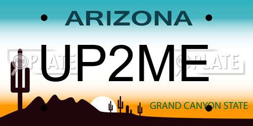 UP2ME Arizona License Plate
