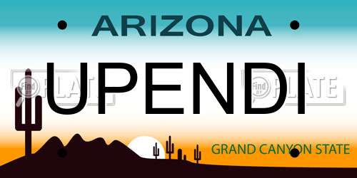 UPENDI Arizona License Plate