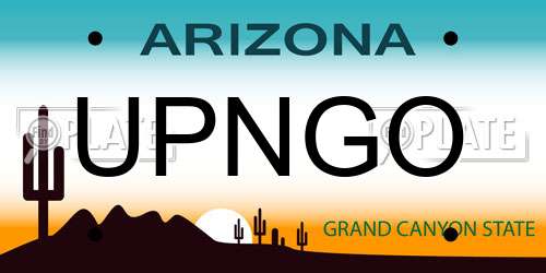 UPNGO Arizona License Plate