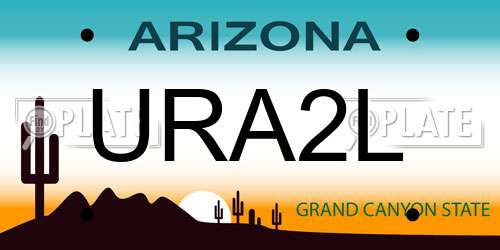 URA2L Arizona License Plate