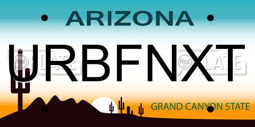 URBFNXT Arizona License Plate