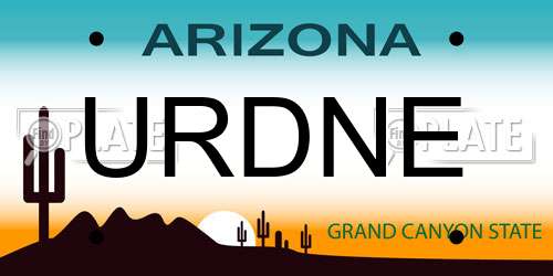 URDNE Arizona License Plate