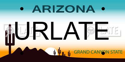 URLATE Arizona License Plate