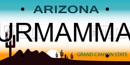 URMAMMA Arizona License Plate