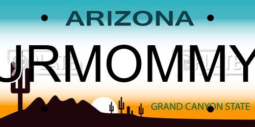 URMOMMY Arizona License Plate