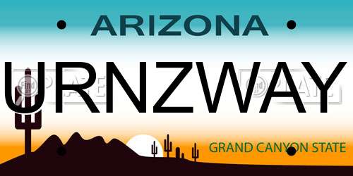 URNZWAY Arizona License Plate