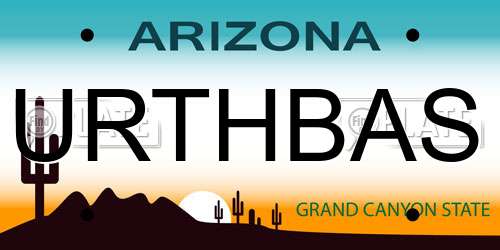 URTHBAS Arizona License Plate