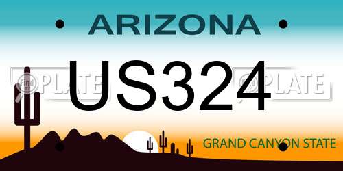 US324 Arizona License Plate