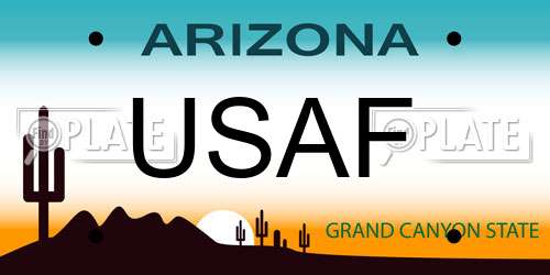 USAF Arizona License Plate