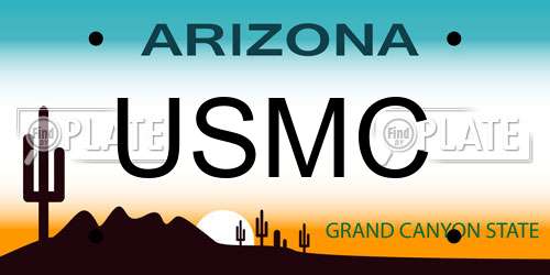 USMC Arizona License Plate