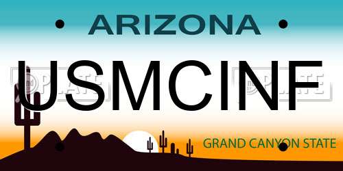 USMCINF Arizona License Plate