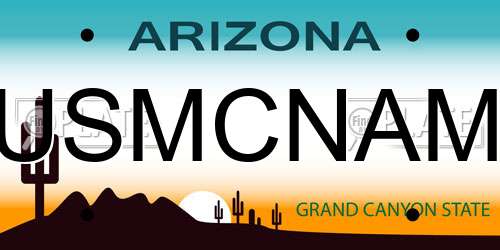 USMCNAM Arizona License Plate